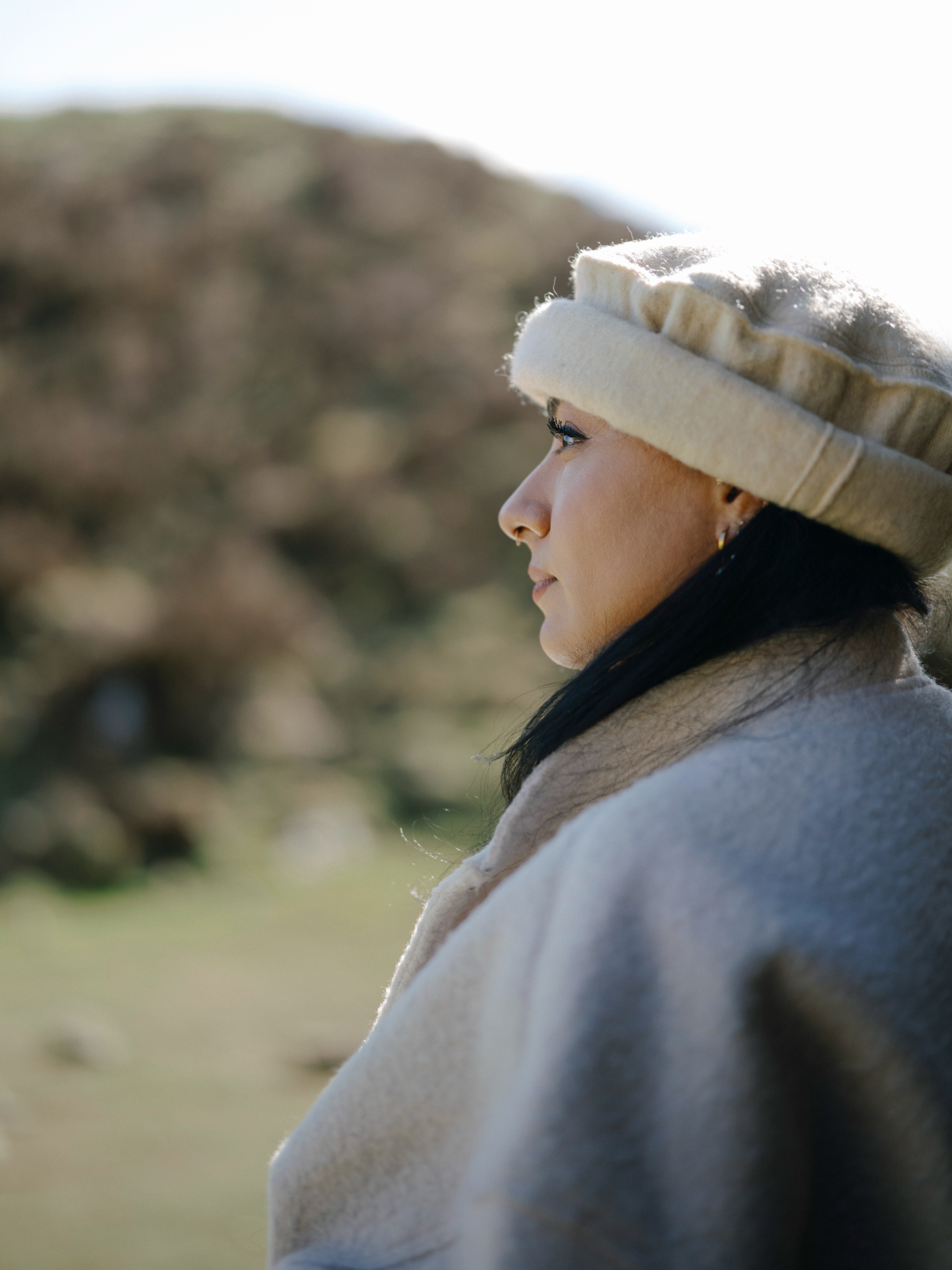 Nabeelah Hafeez on the Earth and Sky soundwalk. Photo credit Tom Arber